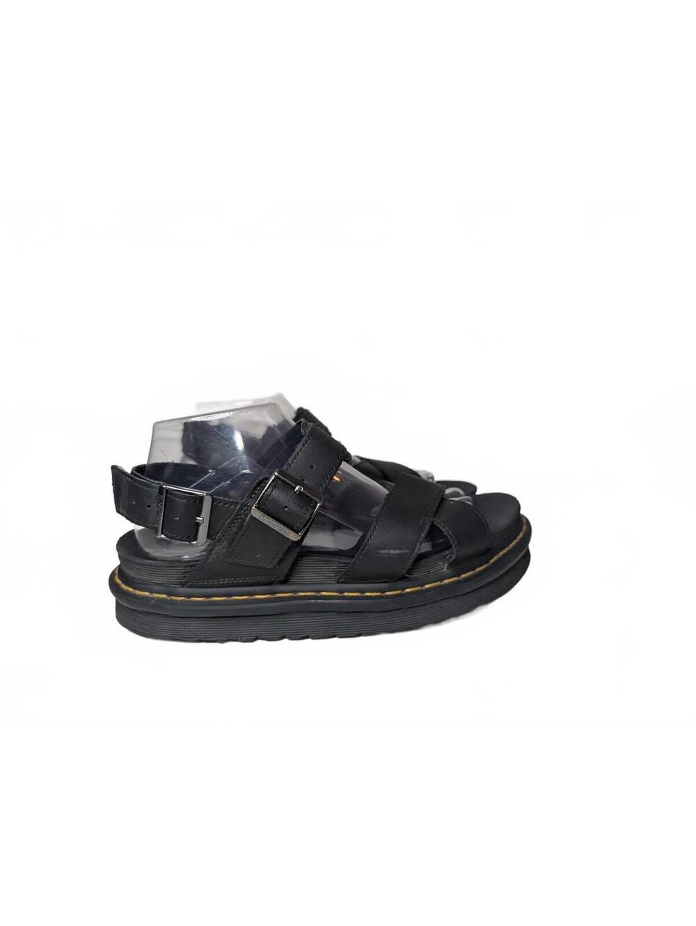 Dr. Martens Voss II Black Leather Strap Sandals Size 9 US